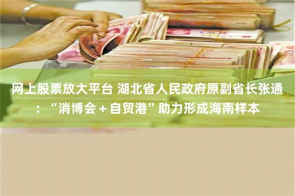 网上股票放大平台 湖北省人民政府原副省长张通：“消博会＋自贸港”助力形成海南样本