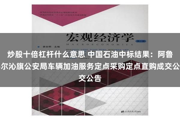 炒股十倍杠杆什么意思 中国石油中标结果：阿鲁科尔沁旗公安局车辆加油服务定点采购定点直购成交公告