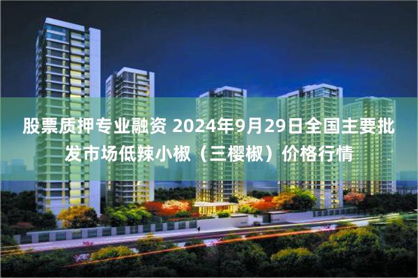 股票质押专业融资 2024年9月29日全国主要批发市场低辣小椒（三樱椒）价格行情