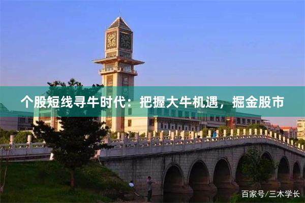 个股短线寻牛时代：把握大牛机遇，掘金股市