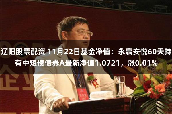 辽阳股票配资 11月22日基金净值：永赢安悦60天持有中短债债券A最新净值1.0721，涨0.01%