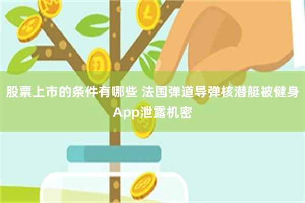 股票上市的条件有哪些 法国弹道导弹核潜艇被健身App泄露机密